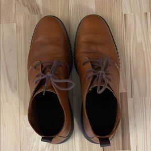 Cole Haan Brown Chukka Boots with Smooth Leather and Rounded Toe